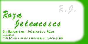 roza jelencsics business card